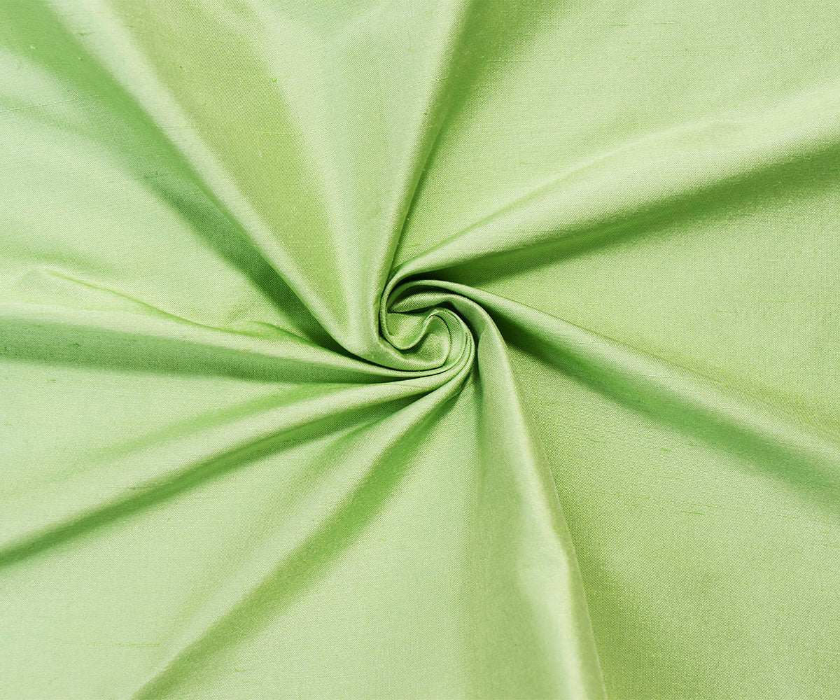 Light Mint Green-Pearl Silk Iridescent Dupioni Woven Fabric - Image 3