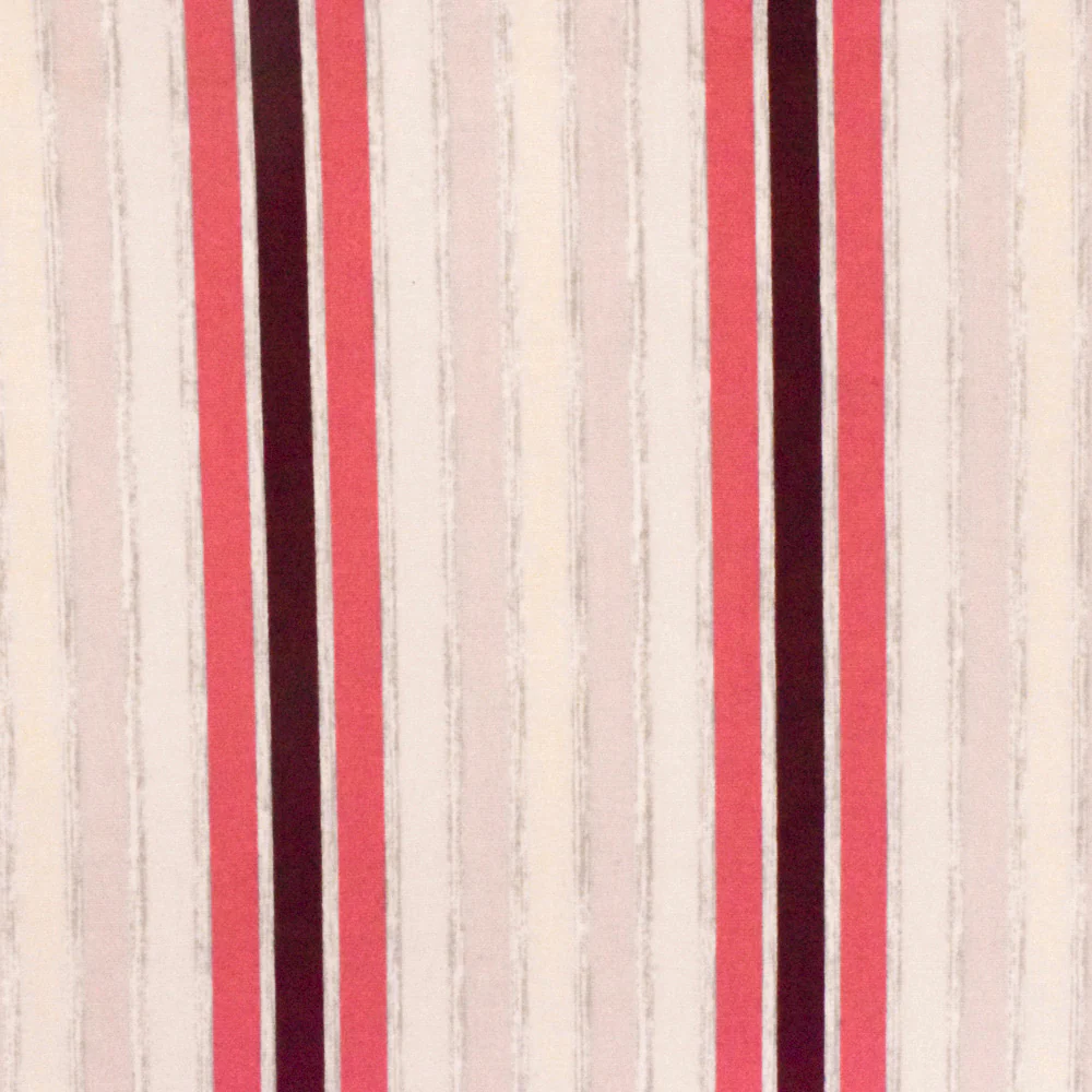 Light Pink-Gray-Multi Stripe Printed Stretch Cotton Poplin Woven Fabric