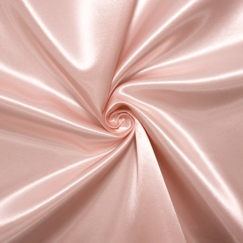 Light Pink Shiny Satin Woven Fabric