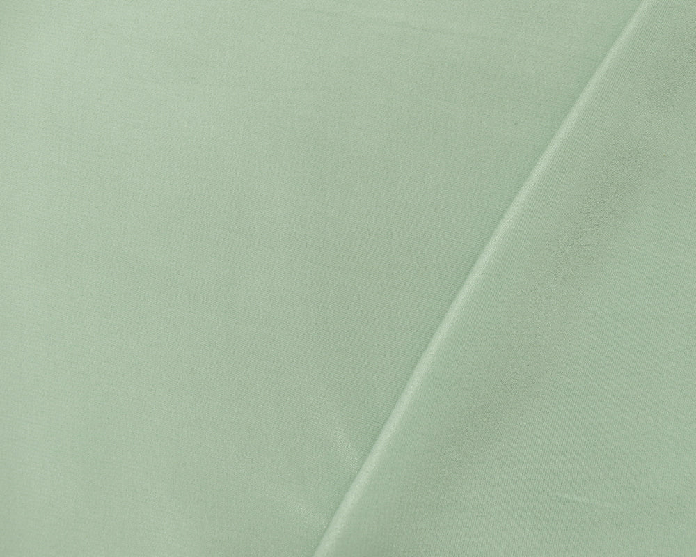 Light Teal Silk Famous Designer Crepe De Chine Woven Fabric - Image 2