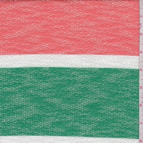 Lilac/Emerald/Pink Multi Stripe Sweater Knit Fabric - Image 2