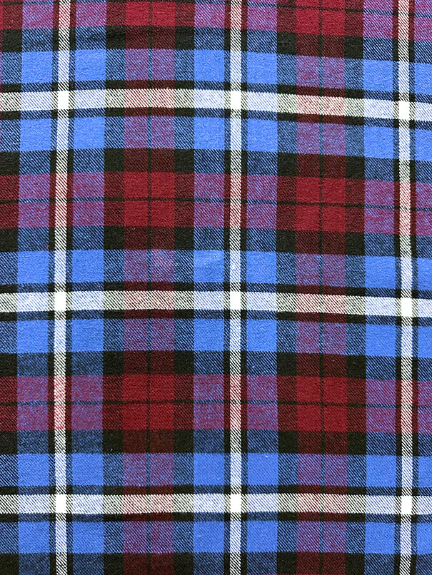 Magenta Multi Yarn Dyed Plaid Flannel Fabric - Image 3
