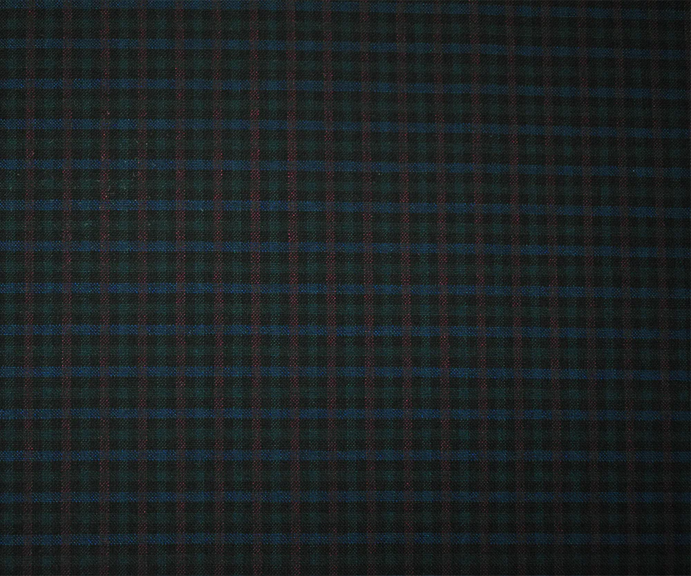 Maroon Brown-Black-Multi Poly-Wool Plaid Shirting Woven Fabric - Image 4