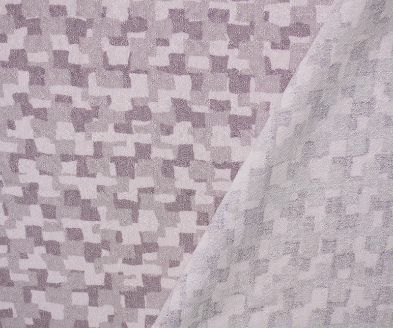 Mauve Purple- Rayon Abstract Printed Dobby Woven Fabric - Image 2