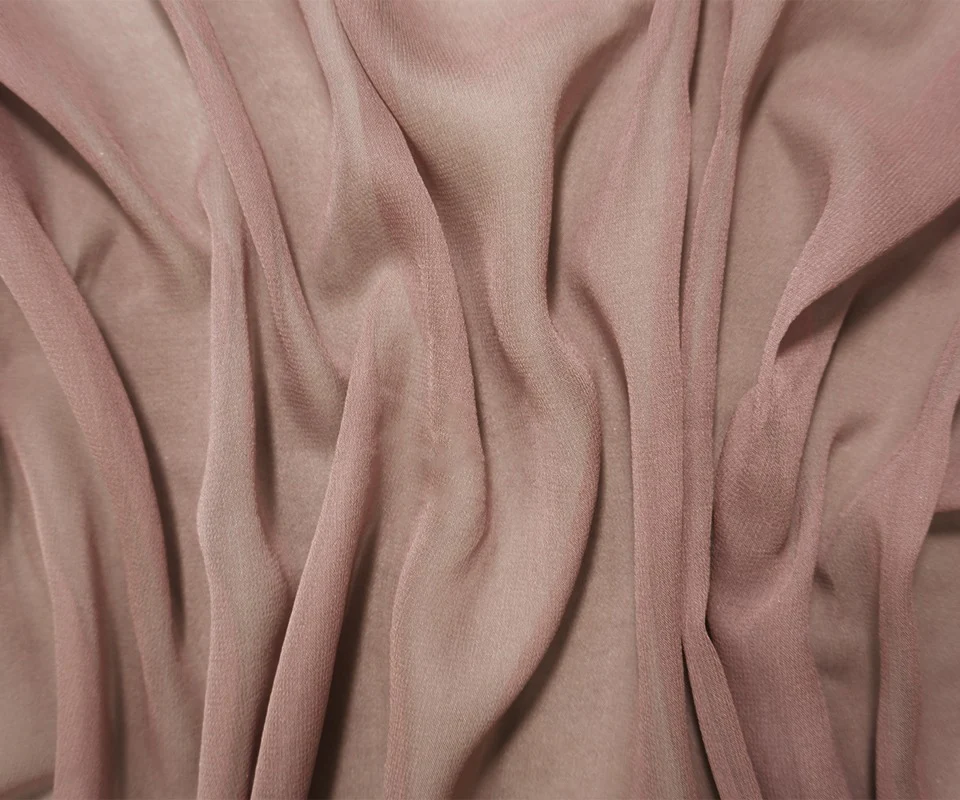 Mauve Purple Silk Solid Chiffon Woven Fabric - Image 3
