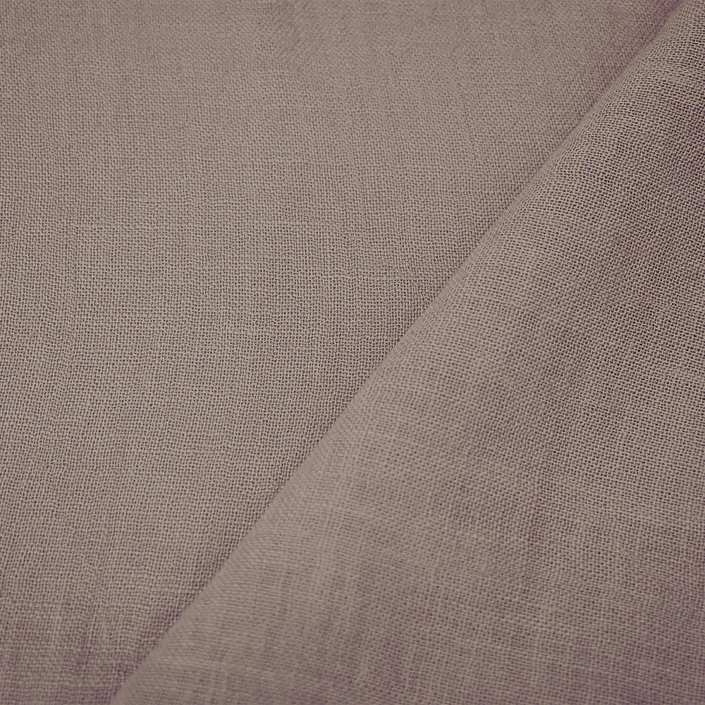 Mauve Purple Washed Semi-Sheer Solid Linen Woven Fabric