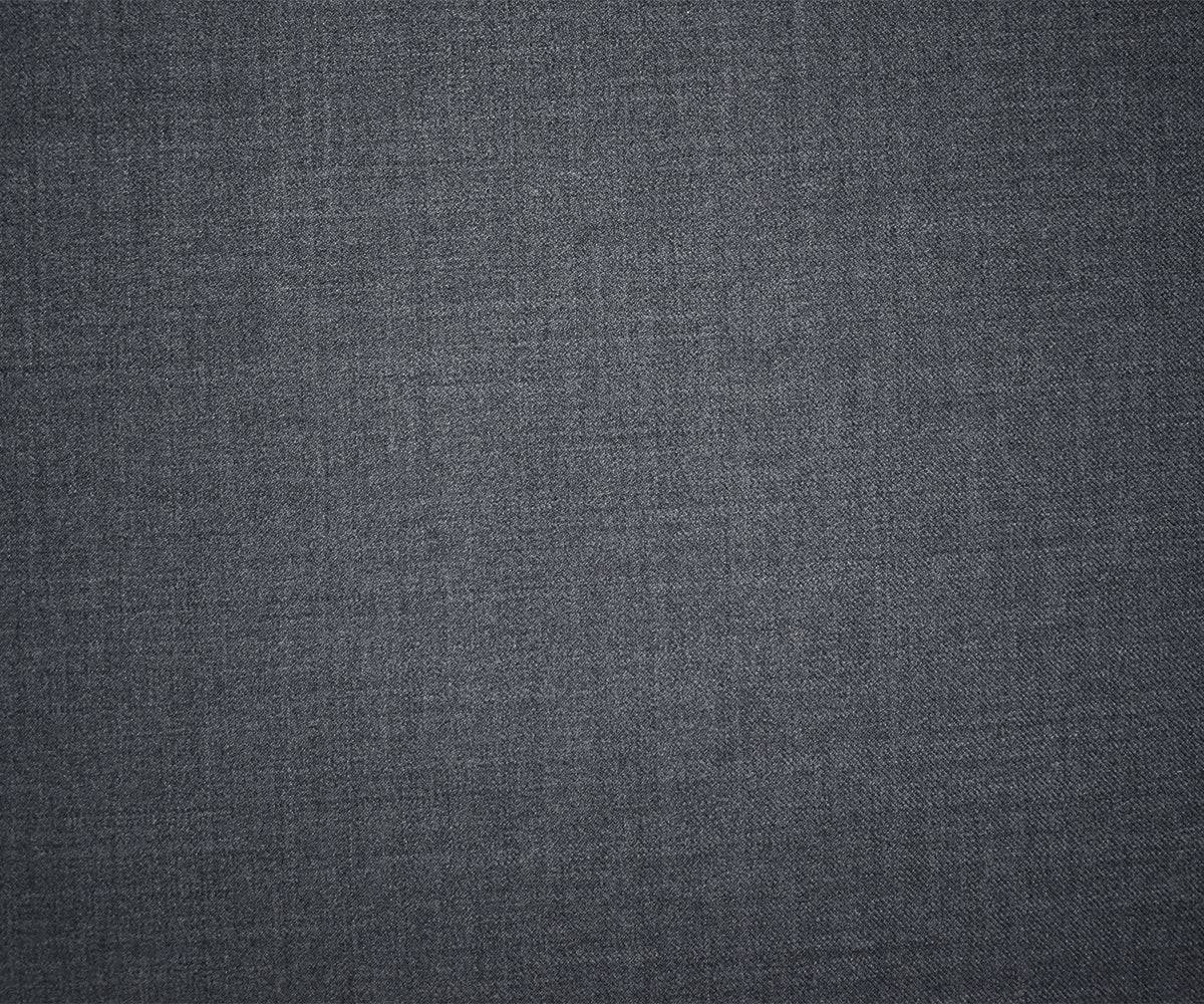 Medium Gray Wool-Poly Texture Twill Woven Suiting Fabric - Image 4