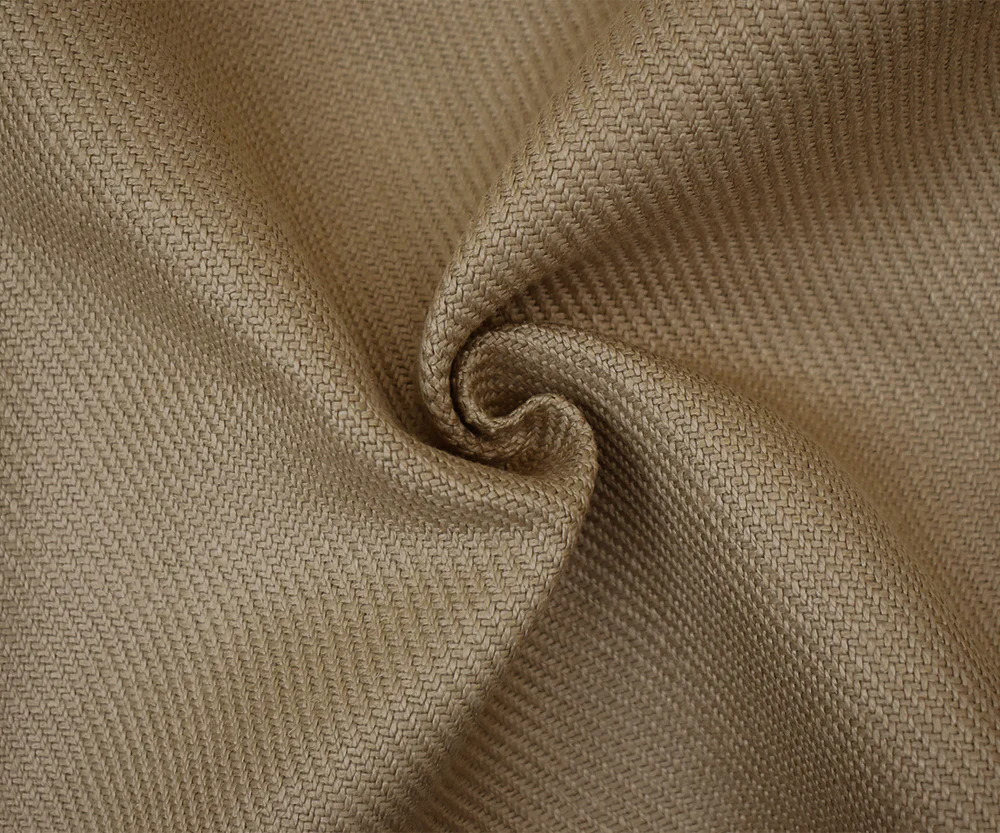 Mid Brown Moygashel Twill Irish Linen Solid Woven Home Decorating Fabric - Image 3