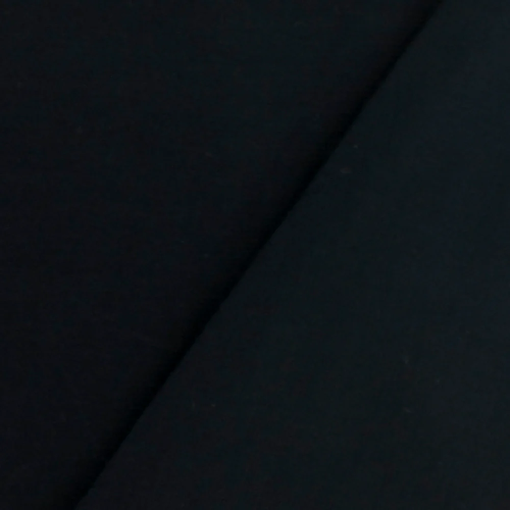 Midnight Black Solid Rayon Semi-Sheer Woven Fabric - Image 4