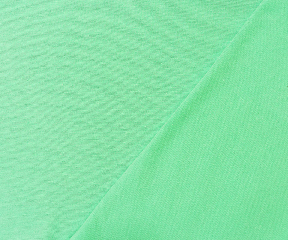 Mint Green Cotton Stretch Spandex Solid Jersey Knit Fabric - Image 2