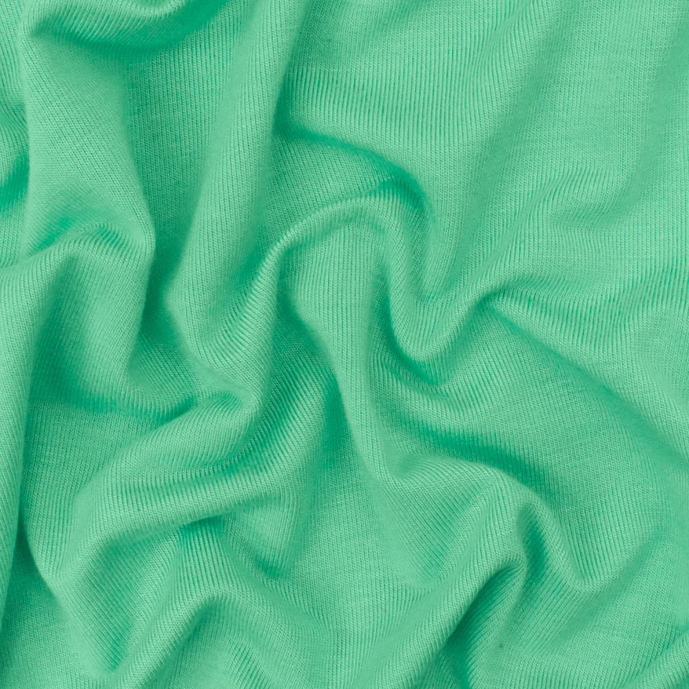 Mint Green Solid Stretch Spandex Bamboo Jersey Knit Fabric - Image 2