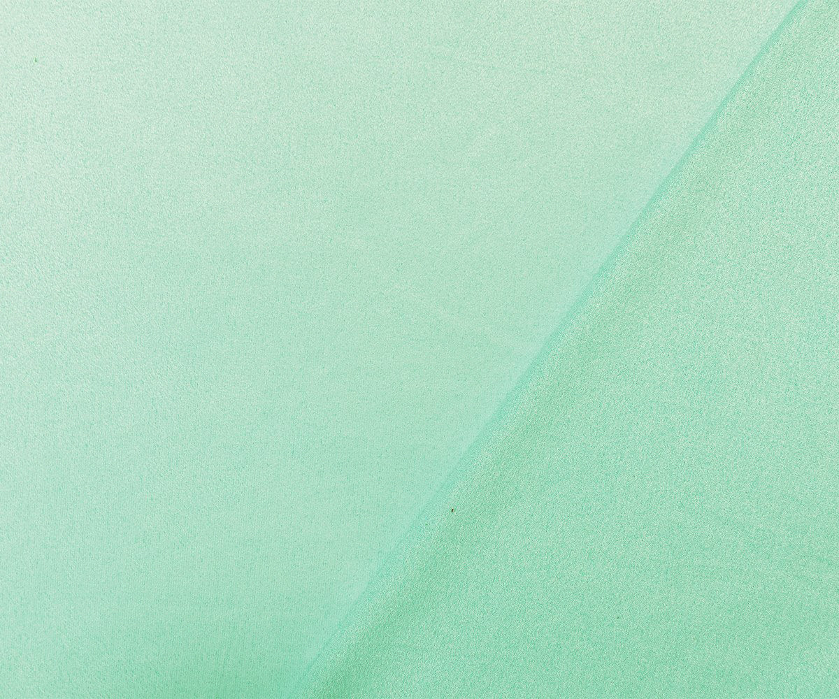 Mint Green Spandex Solid Microsuede Knit Fabric - Image 2