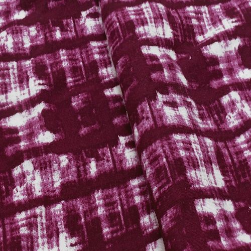 Mulberry Purple/Multi Rayon Tie Dye Printed Challis Fabric - Image 2
