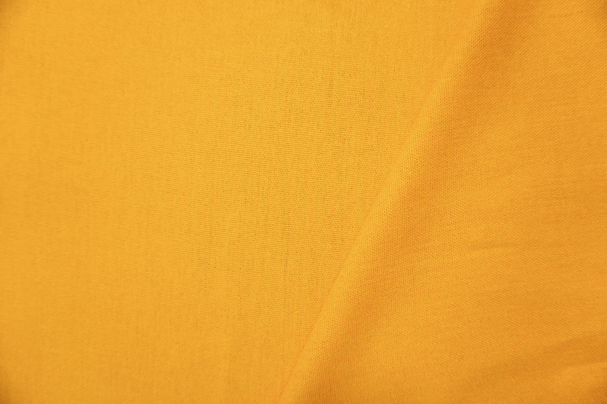 Mustard Yellow Washed Rayon Linen Solid Reorderable Woven Fabric - Image 2