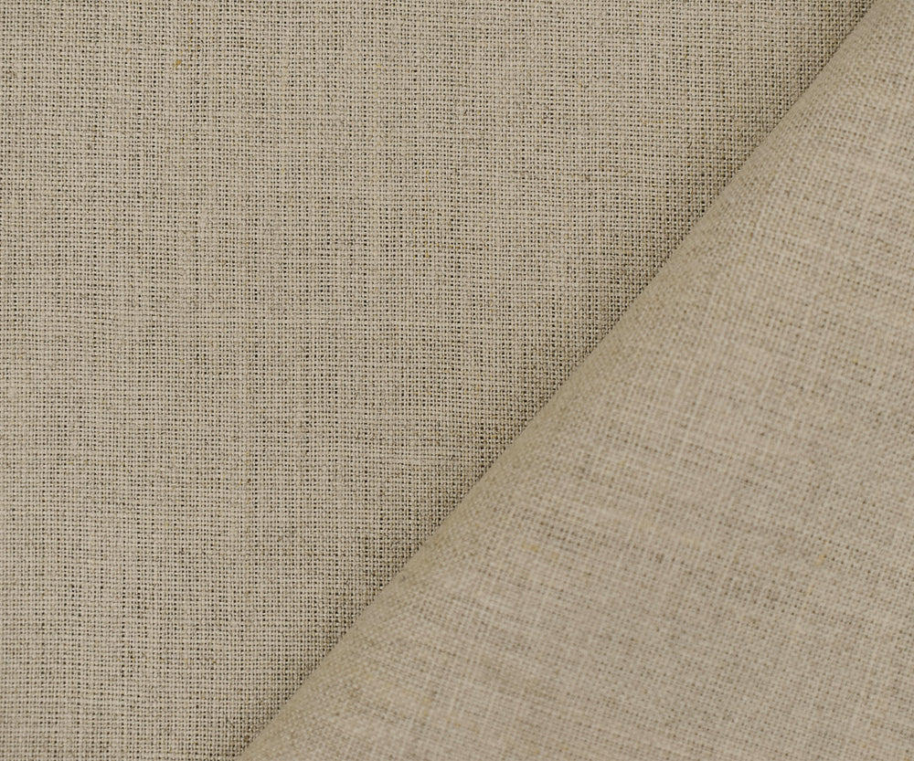 Natural Beige Spence Bryson Solid Slub Texture Irish Linen Woven Fabric - Image 2
