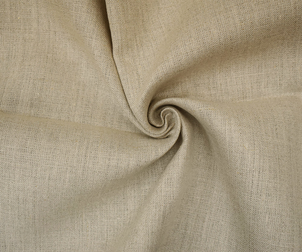 Natural Beige Spence Bryson Solid Slub Texture Irish Linen Woven Fabric - Image 3