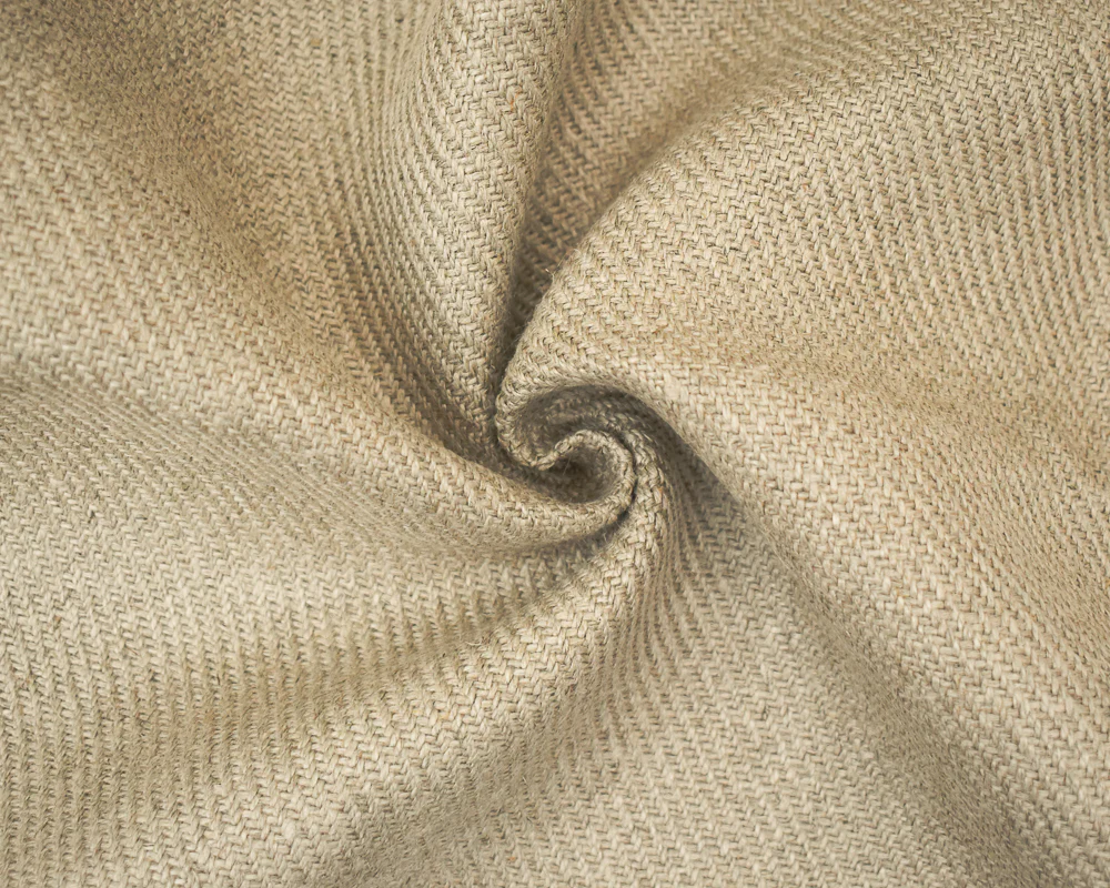 Natural Brown Moygashel Twill Irish Linen Solid Woven Home Decorating Fabric - Image 3