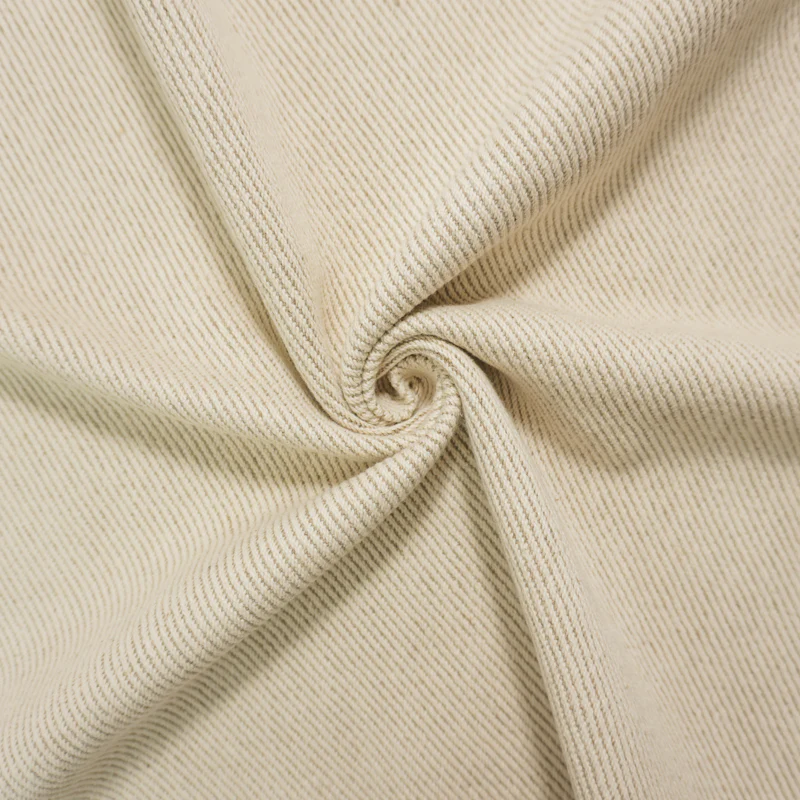 Natural White-Taupe Linen-Cotton Twill Home Decorating Fabric