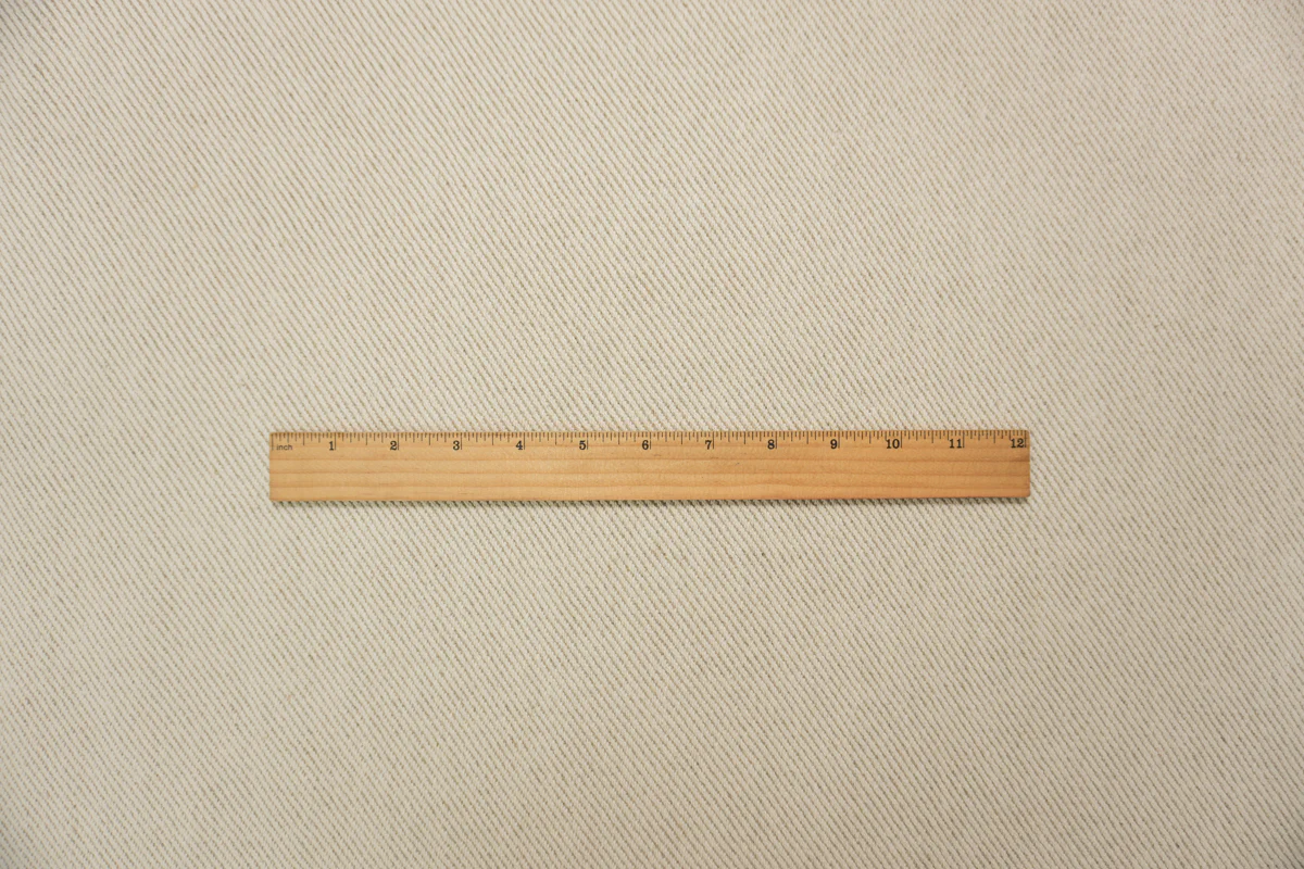 Natural White-Taupe Washed Linen-Cotton Twill Home Decorating Fabric - Image 4