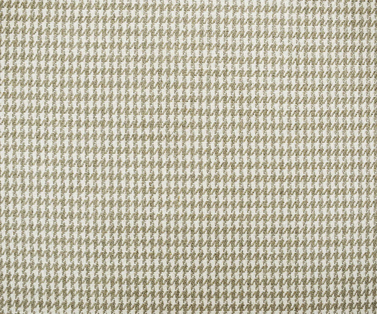 Natural White-Taupe Washed Linen Houndstooth Home Decor Fabric - Image 4
