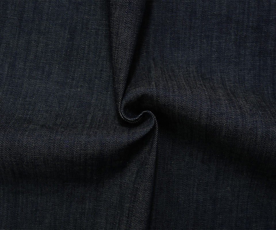 Navy 12 oz. Famous Denim Co. Cotton Blend Stretch Denim Woven Fabric