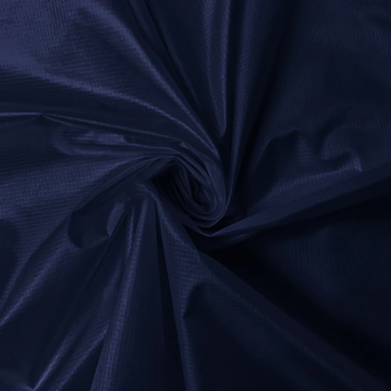 Navy Blue Nylon DWR Ripstop Woven Fabric