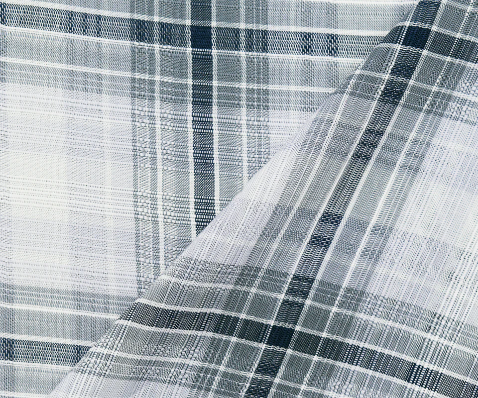 Navy- Purple-Multi Rayon Famous Maker Plaid Semi Sheer Dobby Woven Fabric - Image 2