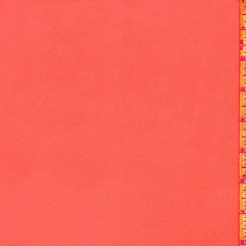 Neon Orange Double Brushed Jersey Knit Fabric