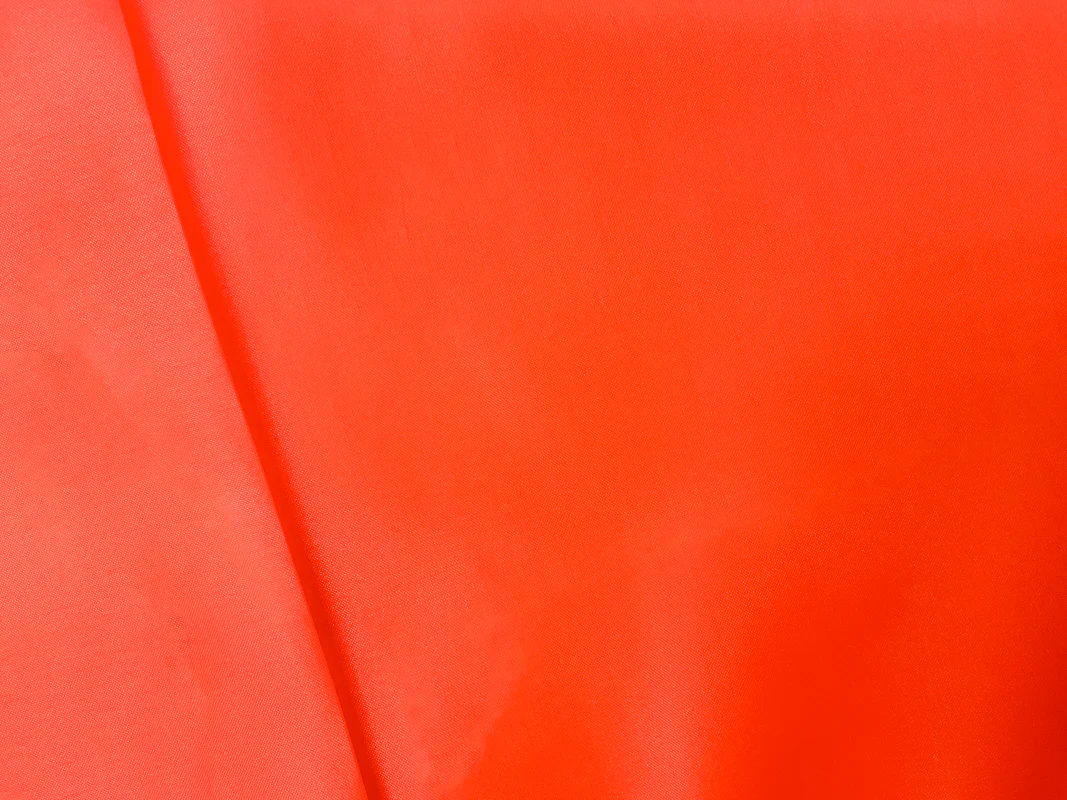 Neon Orange Poly China Silk Solid Lining Woven Fabric - Image 2