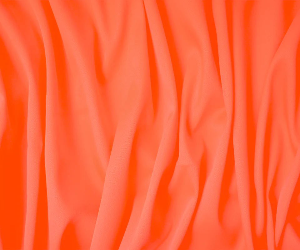 Neon Orange Poly Spandex Stretch Solid Stretch Lamour Woven Fabric - Image 3