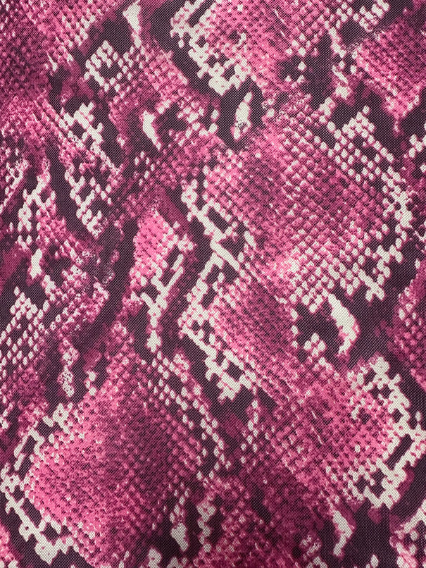 Neon Pink Multi Snakeskin Print Stretch Mesh Fabric - Image 2