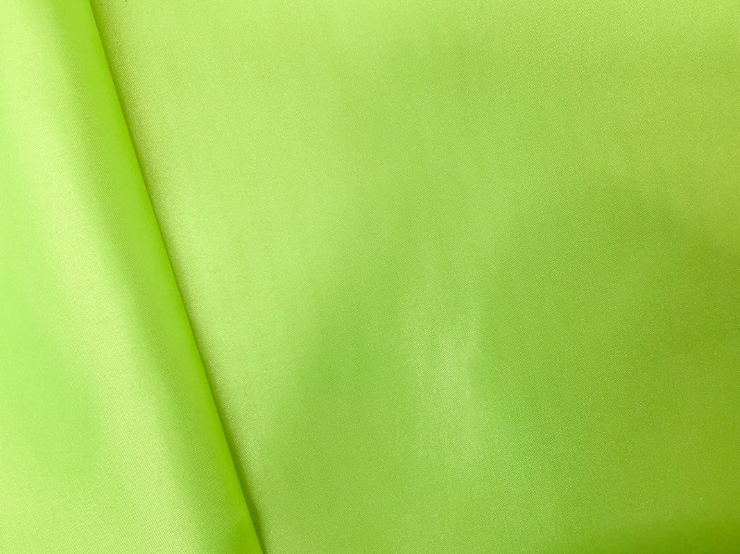 Neon Yellow Poly China Silk Solid Lining Woven Fabric - Image 2