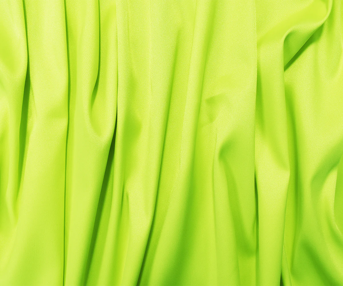 Neon Yellow Poly Stretch Spandex Lamour Solid Satin Woven Fabric - Image 3