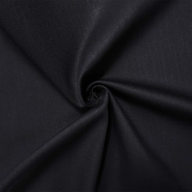 Night Black 10 oz. Cotton Blend Stretch Twill Woven Denim Fabric