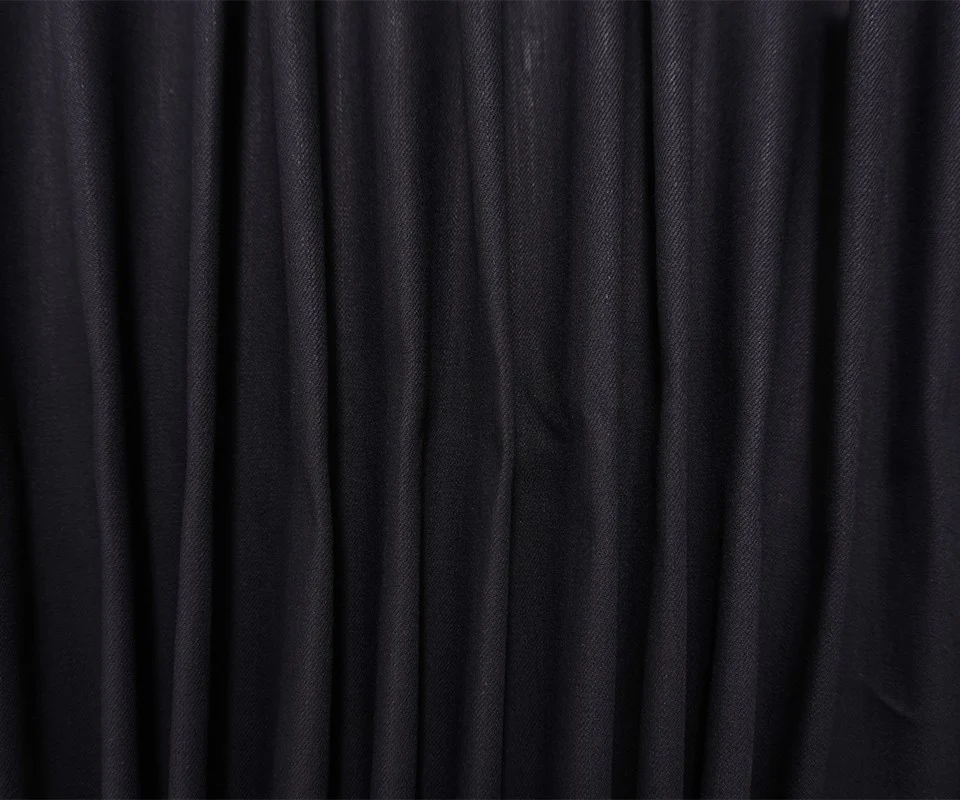 Night Black 10 oz. Cotton Blend Stretch Twill Woven Denim Fabric - Image 2