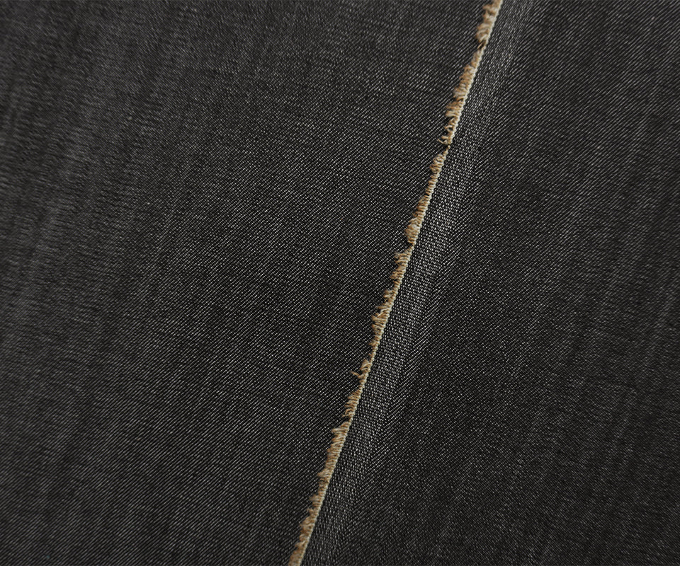 Night Black 9.5 oz. Cotton-Rayon-Modal Stretch Twill Denim Fabric - Image 2