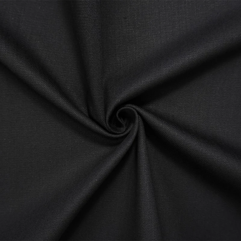 Night Black 9 oz. Cotton Blend Stretch Twill Denim Woven Fabric