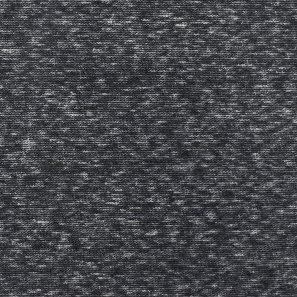 Off Black-Gray Slub Stretch Texture Jersey Knit Fabric - Image 3