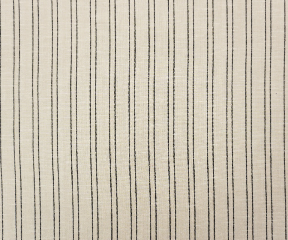 Off-White-Black Famous Maker Rayon Blend Stripe Woven Fabric - Image 4