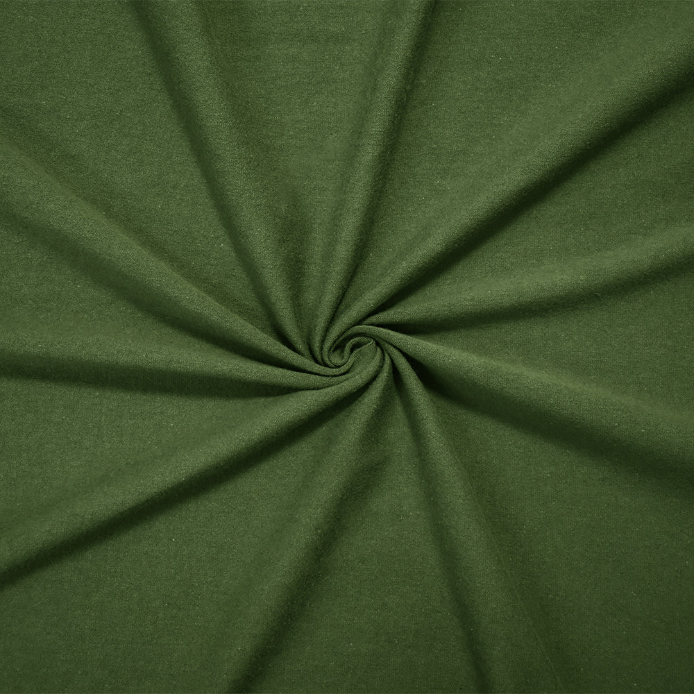 Olive Green Solid Cotton Spandex Knit Fabric - 10 oz - Reorderable
