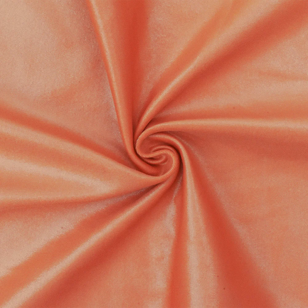 Orange Famous Maker Nylon Spandex Satin Tricot Swimwear Knit Fabric - Image 3