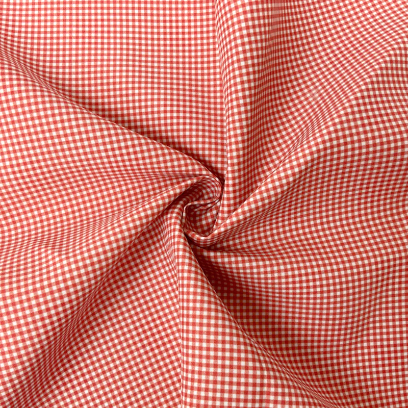 Orange-Multi Gingham Water Repellent Boardshort Woven Fabric