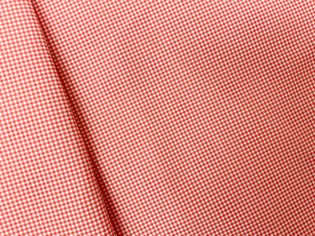 Orange-Multi Gingham Water Repellent Boardshort Woven Fabric - Image 2