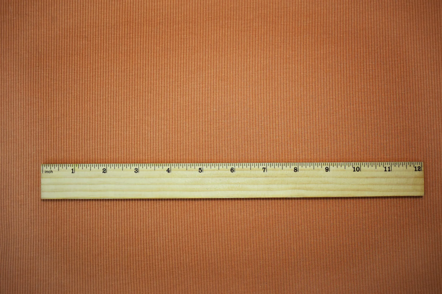 Orange Poly Blend Stretch Spandex 2X2 Rib Knit Fabric - Image 4