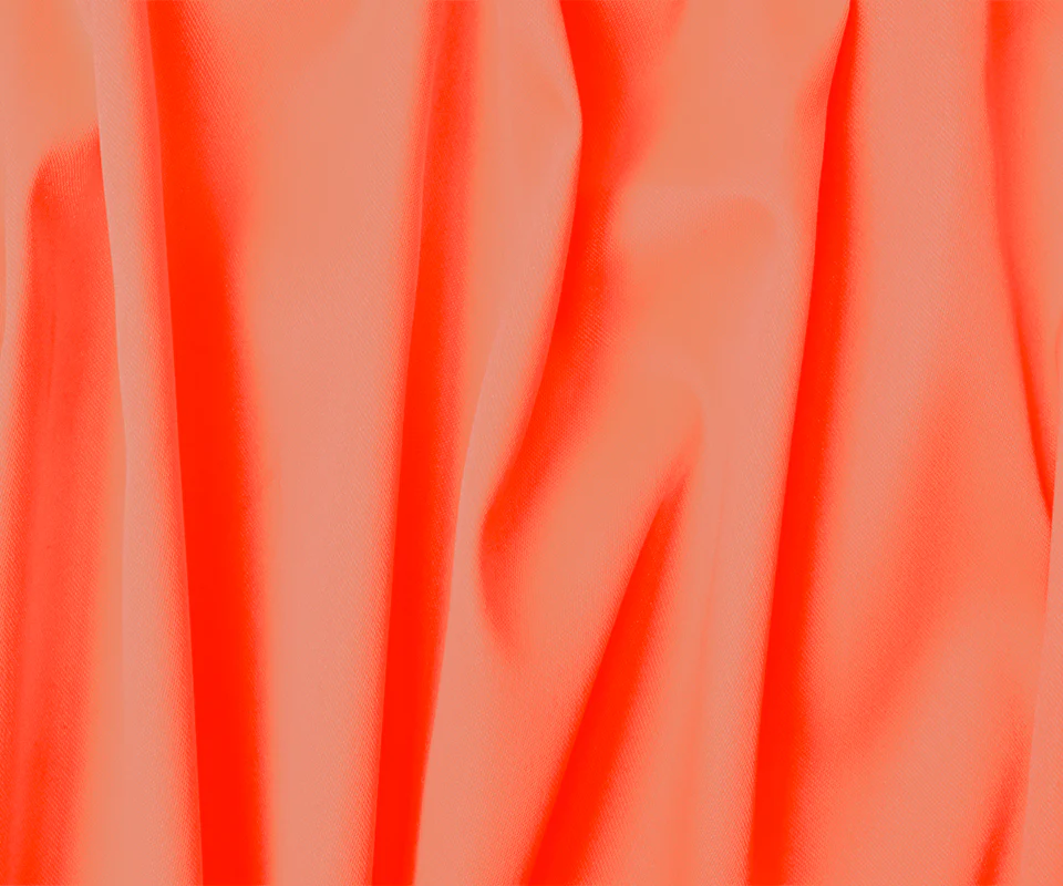 Orange Poly Spandex Stretch Solid Stretch Lamour Woven Fabric - Image 3