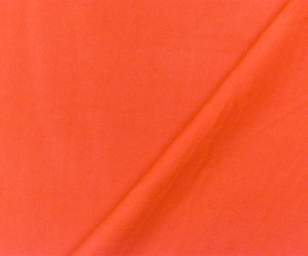 Orange Rayon Challis Solid Woven Fabric - Image 2