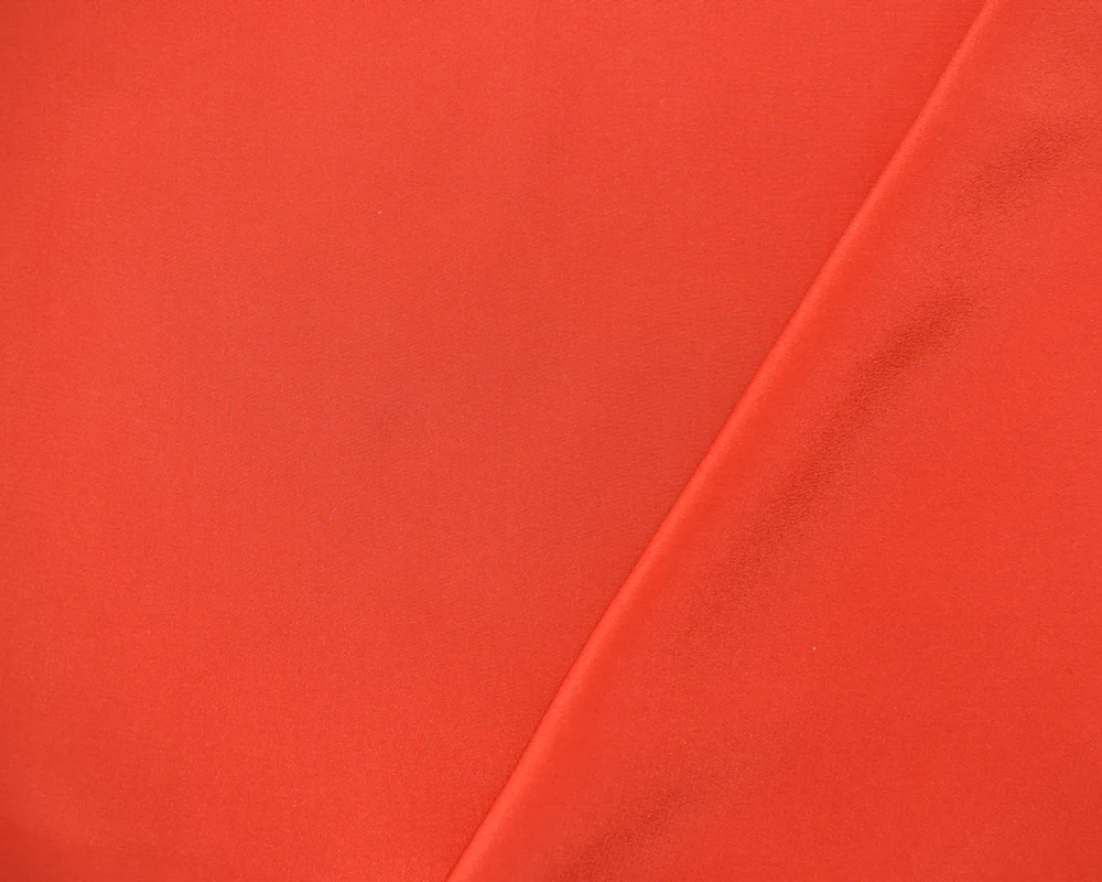 Orange Silk Famous Designer Crepe De Chine Woven Fabric - Image 2