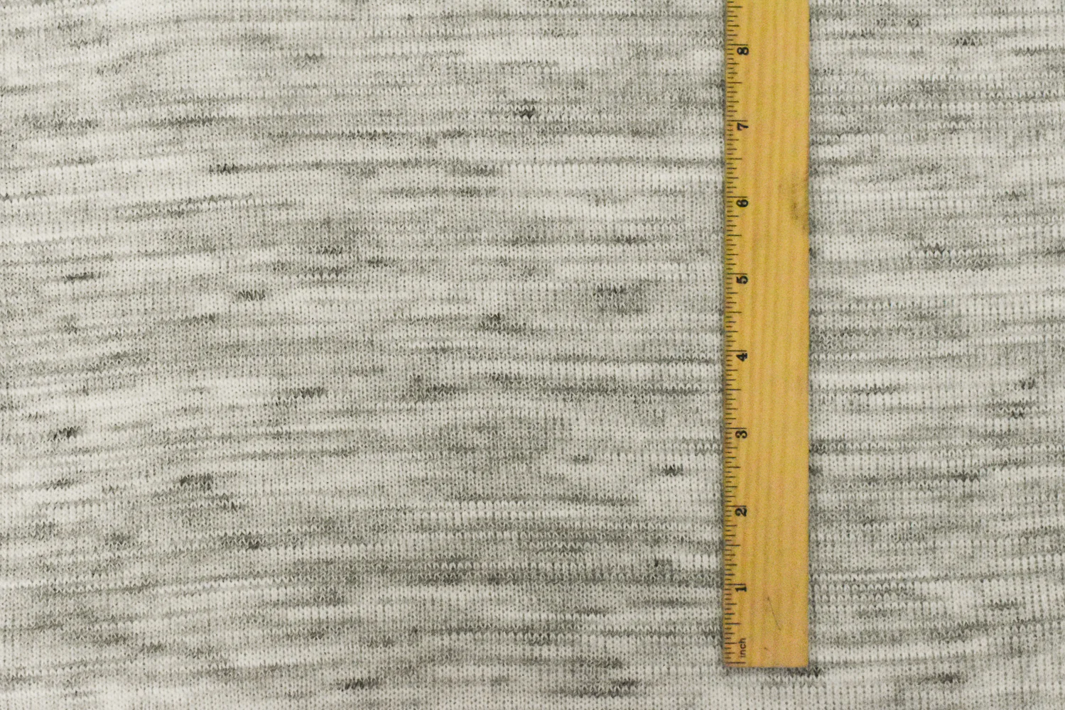 Pale Ivory-White-Black Slub Stretch Jersey Knit Fabric - Image 4