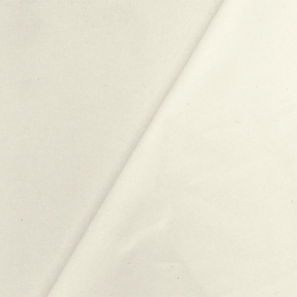 Paper Ivory Solid Stretch Cotton Twill Woven Fabric - Image 4