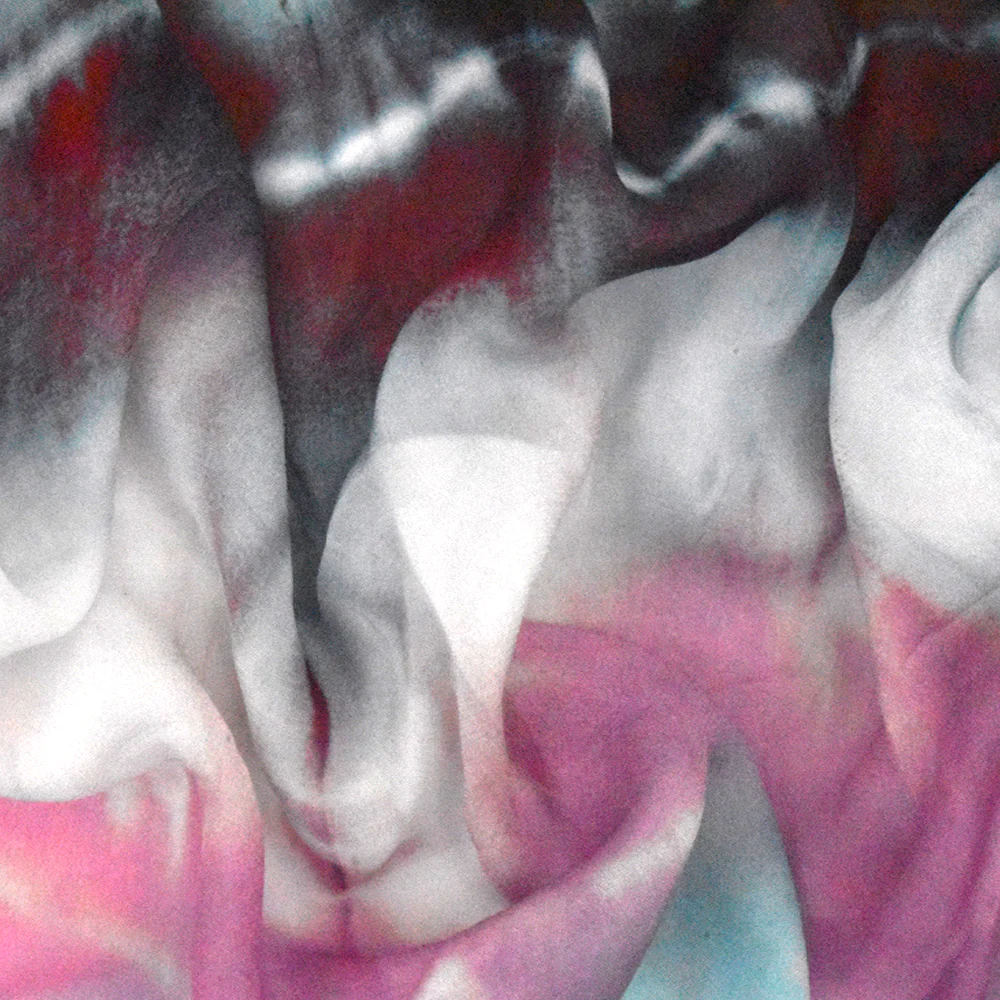Pastel Blue-Pink-Multi Famous Designer Tie Dye Rayon Chiffon Fabric - Image 3